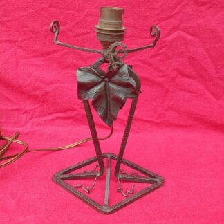 Pied De Lampe En Fer Forgé Art Déco Ancien