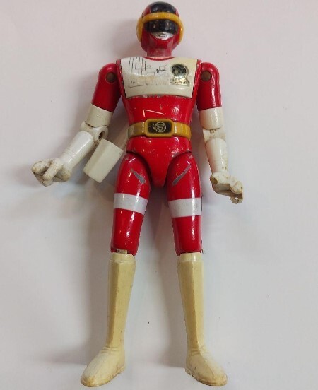 Figurine Choudenshi Bioman Bio Red Chogokin GC-11 Bandai 1984 Modèle Super Se...