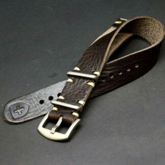 Bracelet montre en cuir,Zulu militaire strap,adapté la main Omega,18/20/22/24 mm