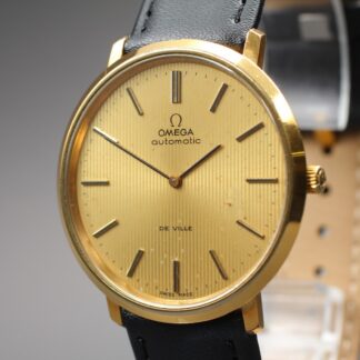 Vintage 1972 Omega De Ville Cal.711 Ref.151.0039 Gold Linen Dial Auto [Exc+5]