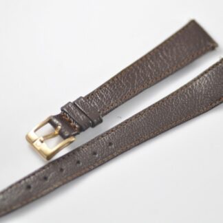 Bracelet Omega 14Mm Marron Avec Boucle Plaquée Or NOS Mint (W23)