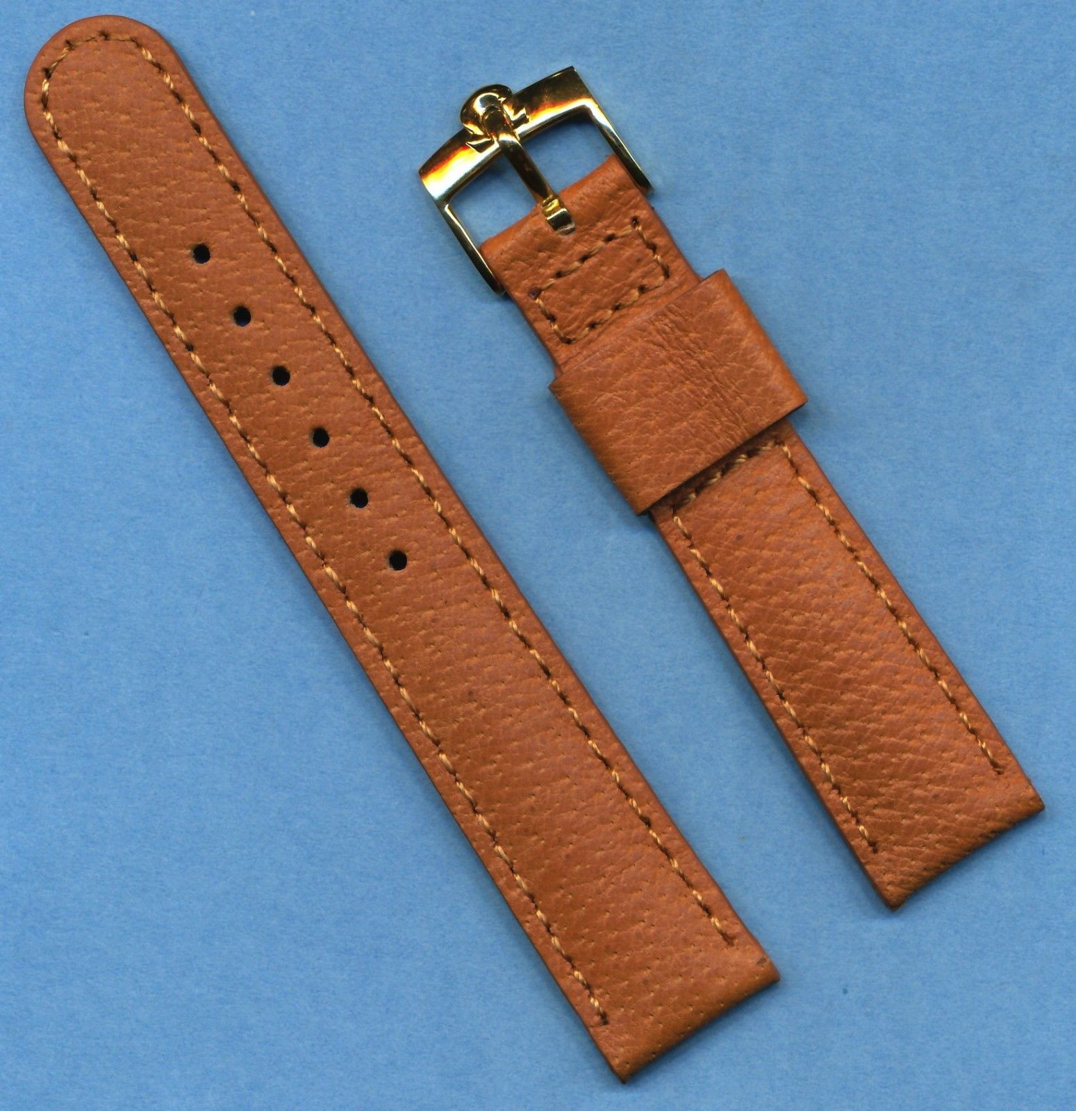 Boucle Omega En Plaque D'Or En Cuir De Sanglier Véritable Doublée De 19Mm