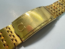 Bracelet de montre SS authentique OMEGA 1193 18mm Gold Tone #732