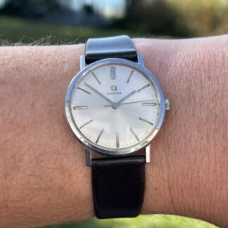 RUNS GREAT! Clean Vintage 1960s Swiss OMEGA Manual Wind Steel Case