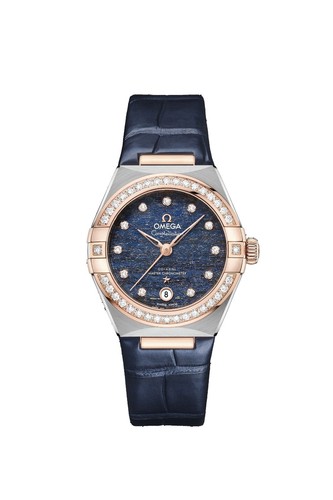 OMEGA 13128292099003 CONSTELLATION DMD BLUE LEATHER 29MM