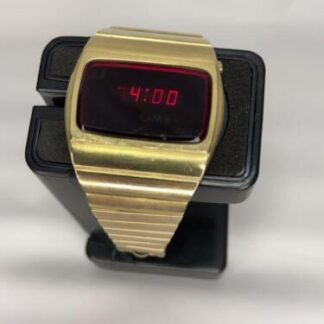 OMEGA time computer watch mens Quartz gold Belt length 15cm Wristwatch