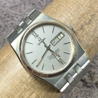 Vtg Omega Constelation Men 10K Gold Filled  Quartz Watch 7" Parts Repair