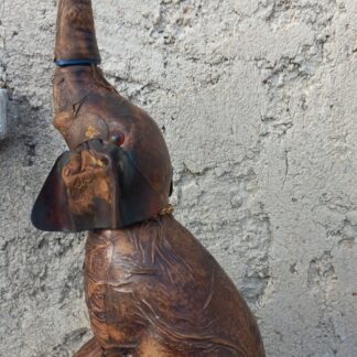 Sculpture statue figurine bouteille éléphant art déco VETROPELLE Hauteur 36 cm