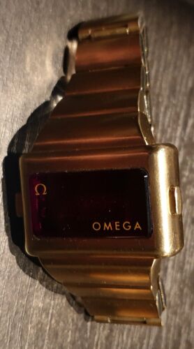 OMEGA TIME COMPUTER LED VINTAGE OMEGA 1601 TC2 Gold