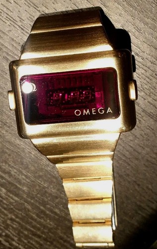 OMEGA TIME COMPUTER LED VINTAGE OMEGA 1601 TC2 Gold
