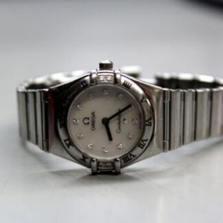Omega Constellation “My Choice” Mini Ladies Watch SS MOP Quartz Dia w/Box 1566.7