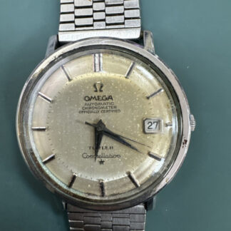 OMEGA CONSTELLATION VINTAGE COMPLETE MOVEMENT PIE PAN DIAL PINK MARKERS HANDS.
