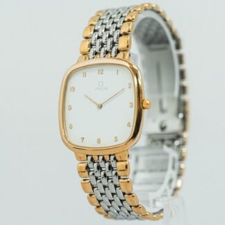 **NEAR MINT* Vintage OMEGA De Ville Cal.1378 Quartz White Dial Arabic 30mm Men's