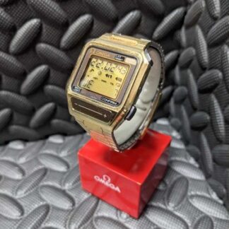 Vintage OMEGA SEAMASTER SENSOR Digital Watch Quartz Gold