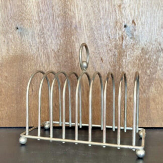 Élégant Porte-Toast Ancien en Métal Argenté – Charme Vintage et Art déco