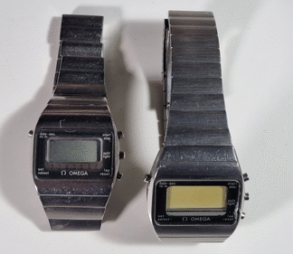 TWO Omega Digital Quartz Calibre 1620 WristWatches (NOT WORKING, FOR PARTS ONLY)