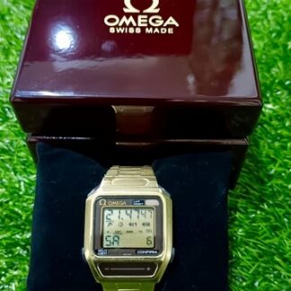 Rare 80s Vintage Omega Sensor Quartz 1640 Seamaster Chronograph Digital New Box