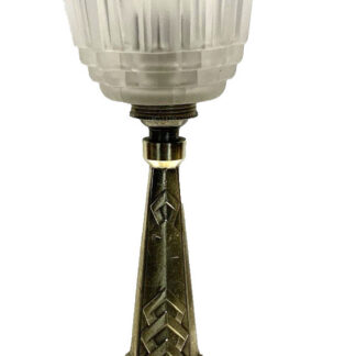 Ancienne LAMPE art déco 1930 pied bronze