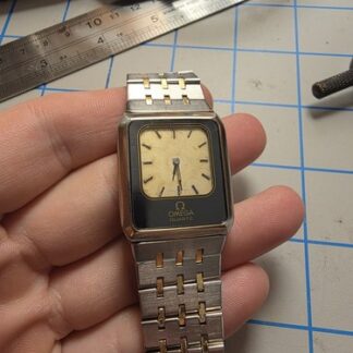 Rare Vintage Omega Equinoxe Reverso Two-Tone Ana-Digi Men’s Watch 1980s - READ