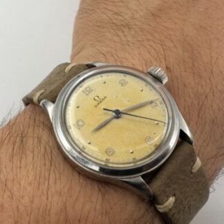 Vintage OMEGA Military Style Manual Winding Arabic Dial all SS Cal Ω 283 - 35 mm