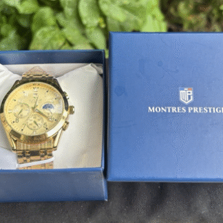 NOS Invicta Montres Prestige GOLD 39mm Watch - VIDEO - READ - LUMINOUS DIAL