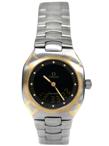 Omega Seamaster Polaris 386.0822 18k Gold & Steel Date 32MM Unisex Quartz Watch