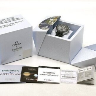 Swatch x Omega Moonswatch Mission To Earthphase SO33M700 Black Gray New