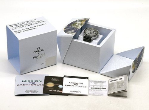 Swatch x Omega Moonswatch Mission To Earthphase SO33M700 Black Gray New