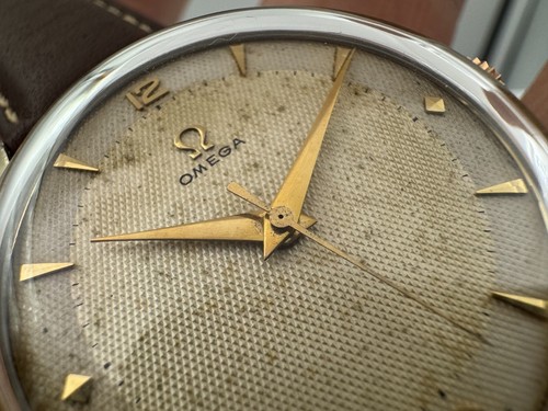 Vintage OMEGA 2720-5 SC Gold Plated 80 Mic Waffle Dial Manual Cal Ω 283 - 35 mm