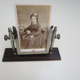 Cadre photo art deco palissandre et chrome