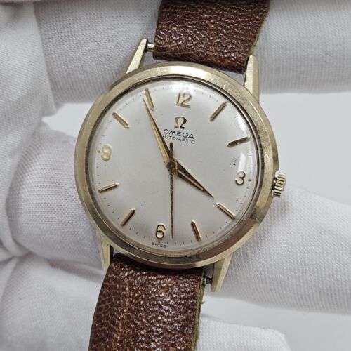 Vintage Omega Mens Wrist Watch Automatic Cal 550 Swiss 17 Jewels 10k Gold Filled