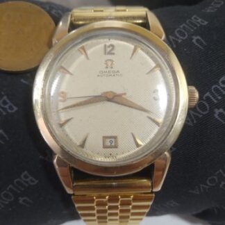 Working Vintage 1951 Omega Rare 353 Automatic Mens Watch Gold Bezel