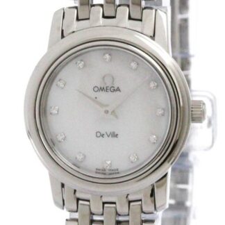 OMEGA De Ville Prestige Diamond MOP Steel Ladies Watch 4570.75 Polished BF584467