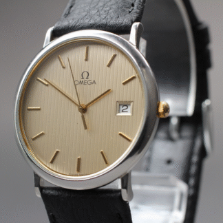 [N MINT] OMEGA De Ville Cal 1430 Ref 196.0312 Quartz Date Men's Swiss Made Watch