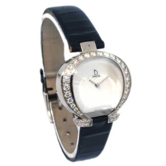 Omega Omegamania Quartz Watch 18KWG Diamond 133754