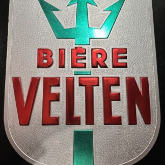 Rare Plaque publicitaire Carton Bière Velten Lyon Épicerie D’antan