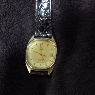 Omega De Ville Cal.1332 Date Or Quartz Montre Hommes Authentique Travail