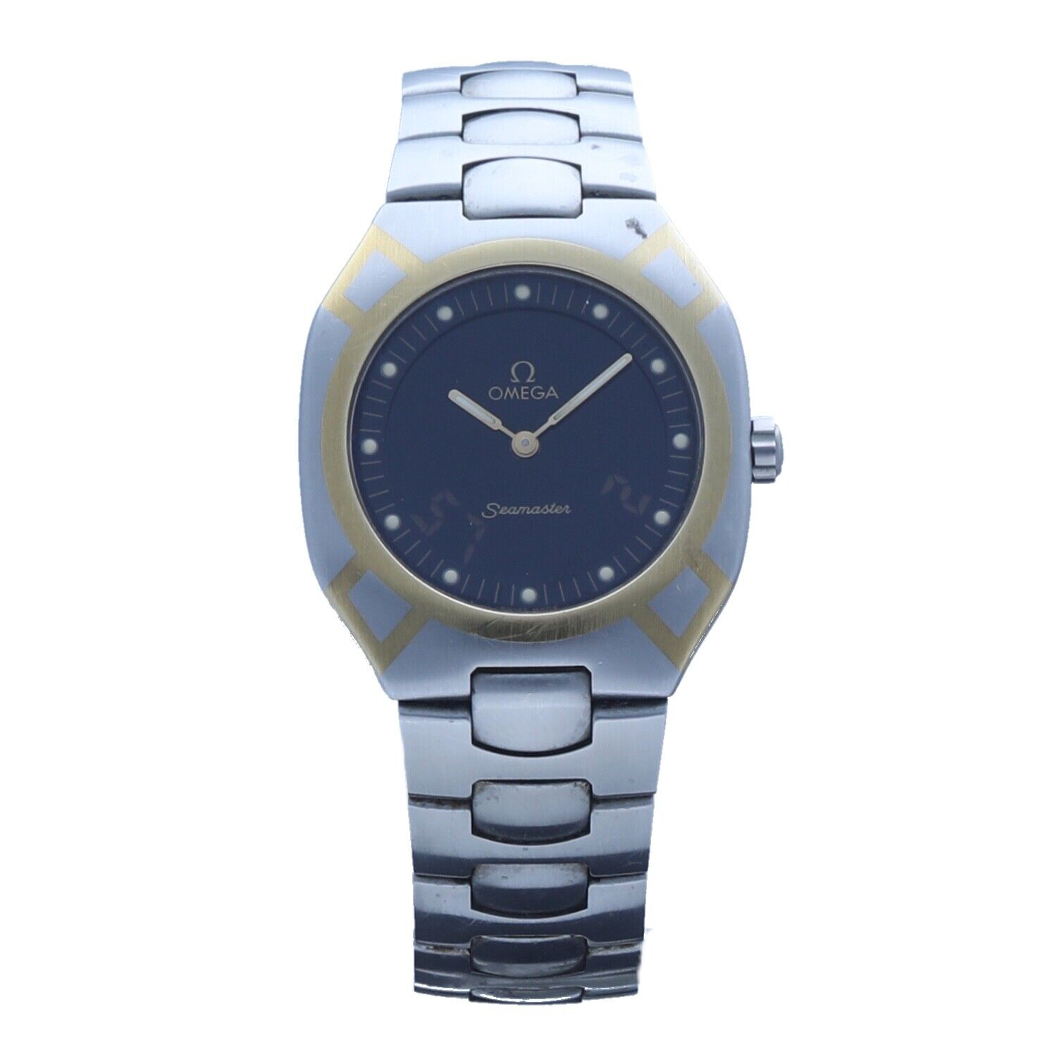 Omega Seamaster Polaris Multifunction 18k Steel Analog Digital Quartz Mens Watch