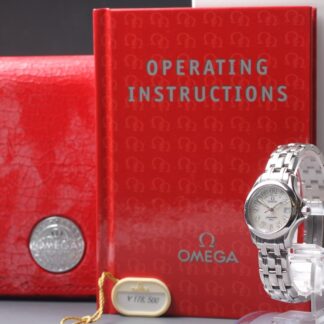 "Mint w/ Box" OMEGA Seamaster 120m 2581.70 Date shell Quartz Women's Watch JAPAN