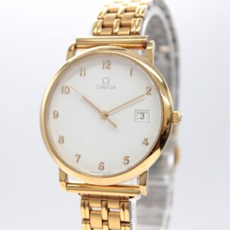 Vintage 1980 [NEAR MINT] OMEGA De Ville 196.0312.1 Gold Qz Men's From JAPAN A378