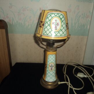 Ancienne   lampe en céramique Art déco chevet laiton bronze