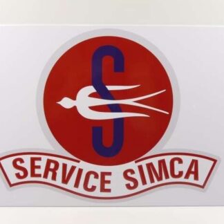 PLAQUE PUBLICITAIRE RÉÉDITION SERVICE SIMCA