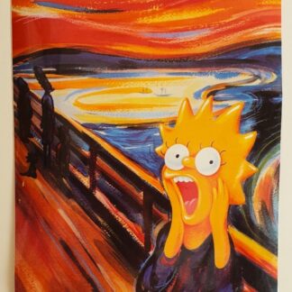 Affiche SIMPSONS Lisa LE CRI - Matt Groening d'après Edvard Münch - plastifiée