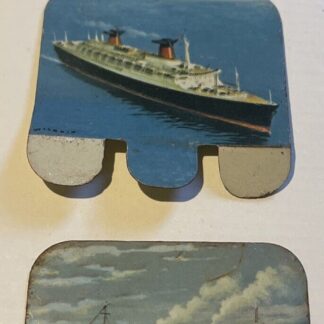 Lot 3 Plaques Publicitaires Métal Peint Bateaux Huilor