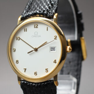 [N MINT] OMEGA De Ville Cal.1430 196.0312.1 Quartz Date 32mm Men's Swiss Watch