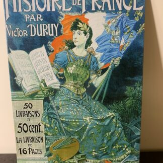 Eugène-Samuel GRASSET : Histoire de France 1895, Plaque publicitaire métallique