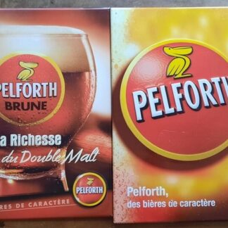 2 plaques publicitaires tôles BIERES PELFORTH Pelican 40X60cm