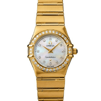 Omega Constellation 18KT Yellow Gold Diamond Bezel 22mm Ladies
