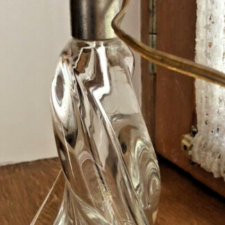 Petit Pied de Lampe en Cristal Etiré Années 40 Art Déco vintage type Daum