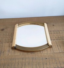 Plateau Miroir Art Déco Doré - Vintage